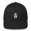 Bujinkan Kanji - Black - Structured Twill Cap S/M Bujinkan Hat - TuWillows