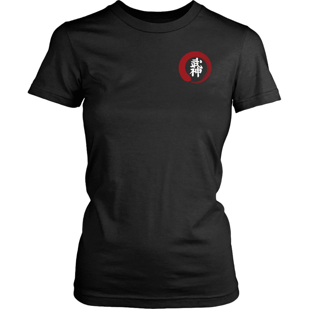 Bujinkan Kanji in an Incomplete Red Circle - Bujinkan Tshirt & Hoodie District Womens Shirt / XS T-shirt - TuWillows