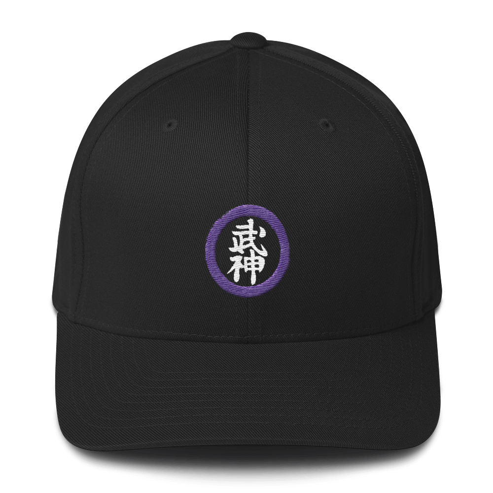 Bujinkan Kanji in Purple Circle - Structured Twill Cap S/M Bujinkan Hat - TuWillows