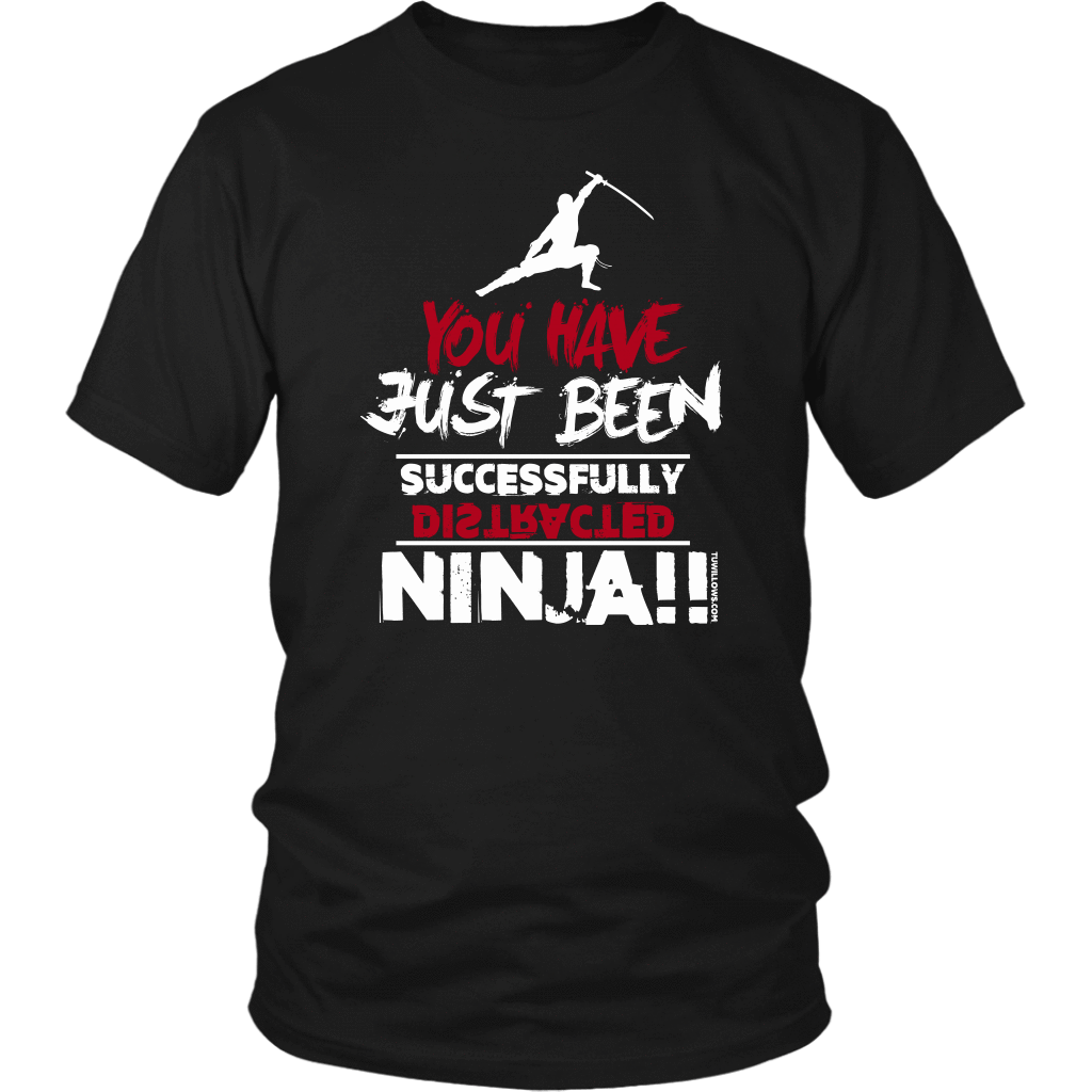 Distracted - Ninja Tshirt & Hoodie District Unisex Shirt / Black / S T-shirt - TuWillows