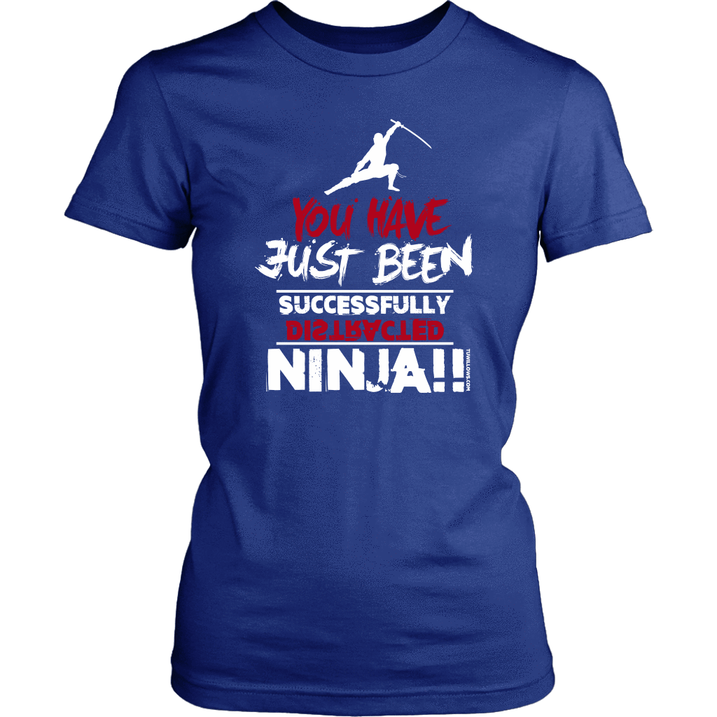 Distracted - Ninja Tshirt & Hoodie District Womens Shirt / Royal Blue / XS T-shirt - TuWillows