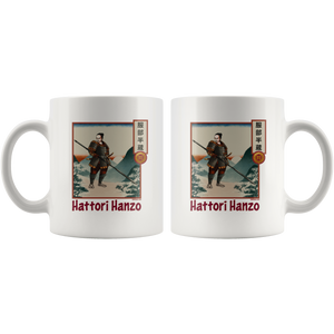 Hattori Hanzo II White Mug 11oz Hattori Hanzo II Drinkware - TuWillows