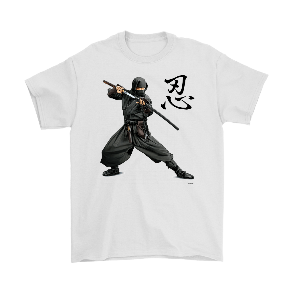 Ninja Tshirt Gildan Mens T-Shirt / White / S Ninja T-shirt - TuWillows