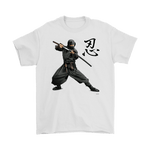 Ninja Tshirt Gildan Mens T-Shirt / White / S Ninja T-shirt - TuWillows