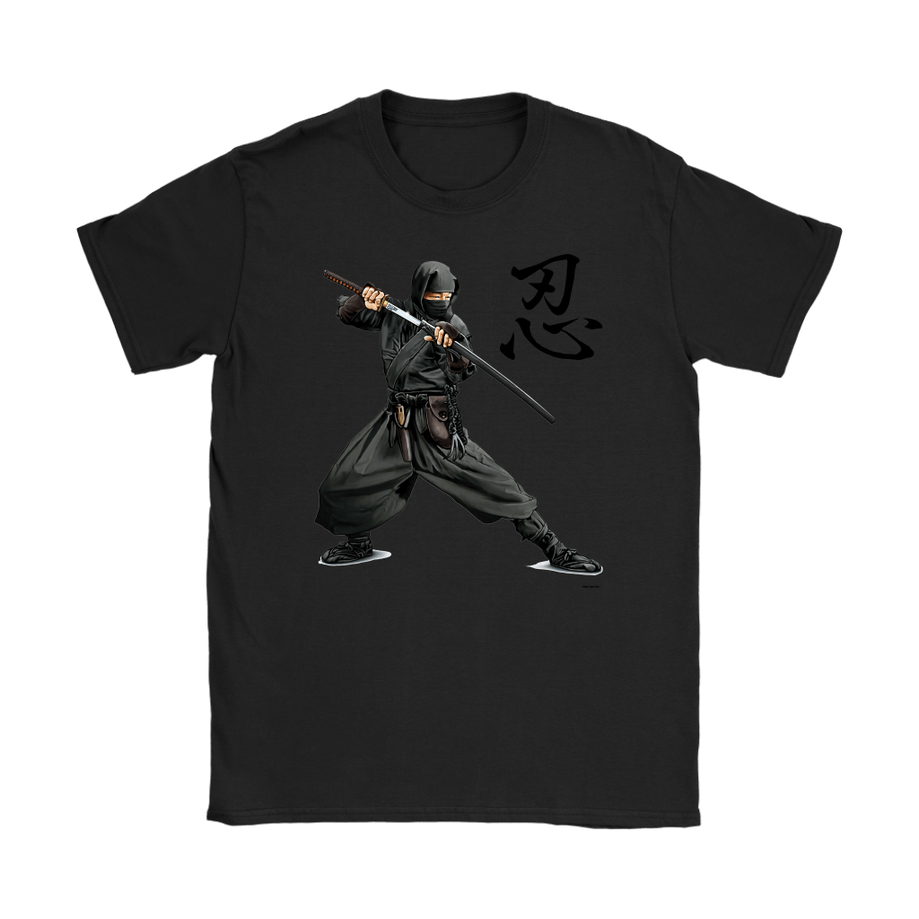 Ninja Tshirt Gildan Womens T-Shirt / Black / S T-shirt - TuWillows