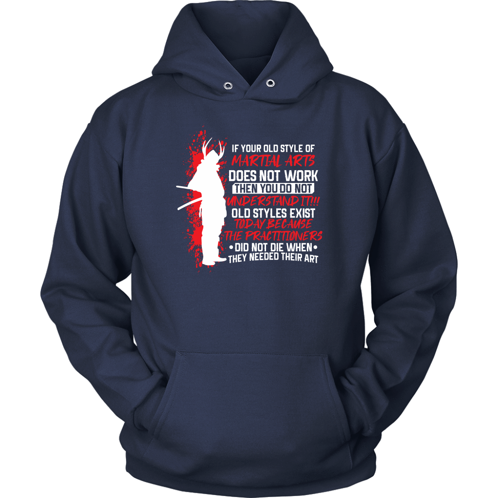 Old Style Martial Arts - Budo Hoodie Unisex Hoodie / Navy / S T-shirt - TuWillows