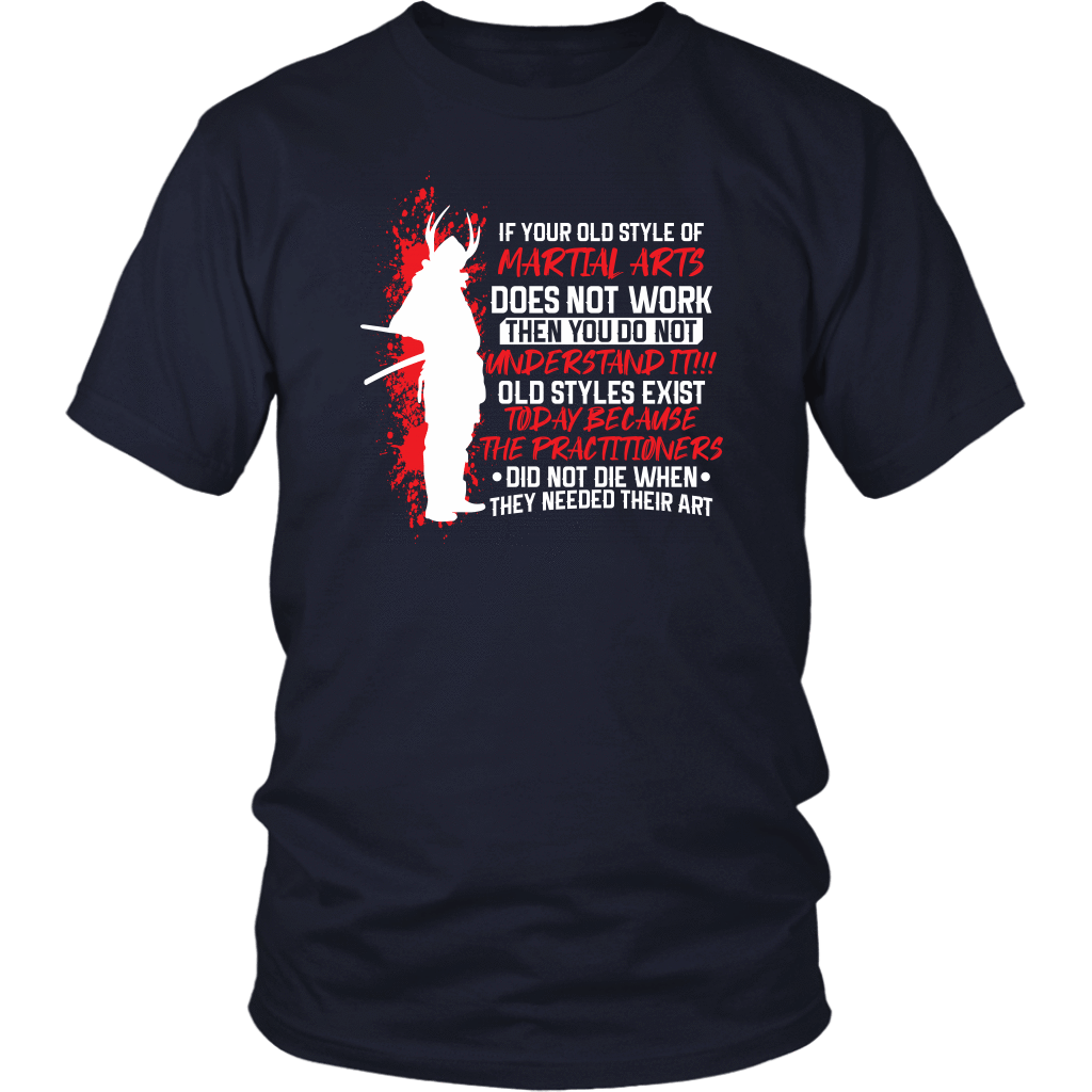 Old Style Martial Arts District Unisex Shirt / Navy / S T-shirt - TuWillows
