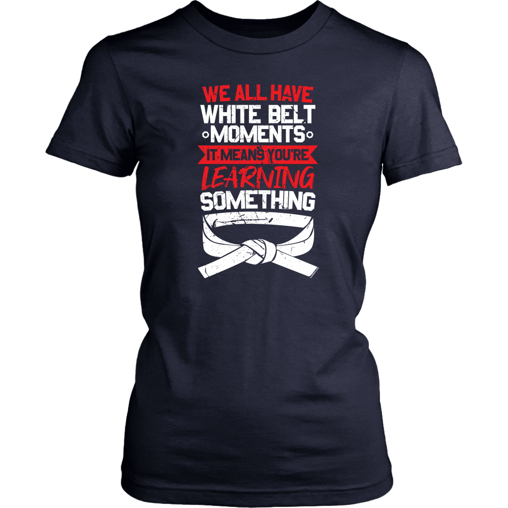 Whitebelt moments - Budo Tshirt & Hoodie District Womens Shirt / Navy / XS T-shirt - TuWillows